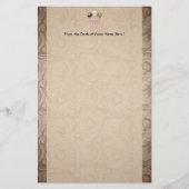 ココアエレガントダマスクケポップ・アートのーキ 便箋 (正面)