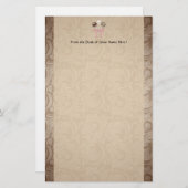 ココアエレガントダマスクケポップ・アートのーキ 便箋 (正面/裏面)