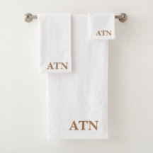 ココアエレガントブラウンホワイト背景のイニシャル