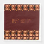 ココアオレンジとピーチフローズ誕生日ナプキンス (正面)