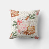 ココアクリームと金ゴールドの外に独自のコールドを作成 クッション (裏面)