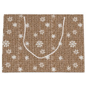 ココアクリームの雪片クリスマス ラージペーパーバッグ (正面)