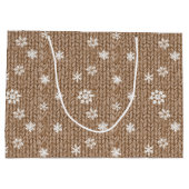 ココアクリームの雪片クリスマス ラージペーパーバッグ (裏面)