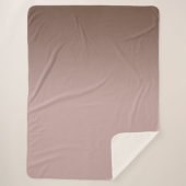 ココアクリームブラウングラデーション金ゴールドグリッターハート シェルパブランケット (正面)