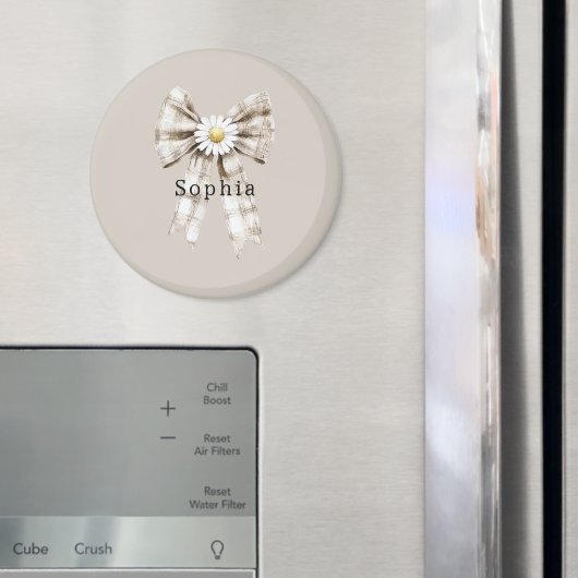 ココアクリームホワイトリボンダイジーフラワーズ マグネット (インサイチュ (冷蔵庫))