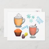 ココアコーヒーコージーウィンターハイゲータイム ポストカード (正面/裏面)