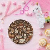 ココアサークル：フォークアート7"ラウンド紙プレート ペーパープレート (パーティー)