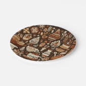 ココアサークル：フォークアート7"ラウンド紙プレート ペーパープレート (アングル)