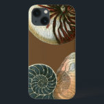 ココアシェル iPhone 13ケース<br><div class="desc">赤と青ユニークのコンチシーシェルの画像を次の製品に洗って取得。この驚くべき、ココアの背景これらの2つのシユニークェル。どこでもビーチを持っていきなさい。</div>