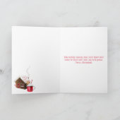 ココアジンジャーブレッドクリスマスの暖かい願いクッキー シーズンカード (内部)