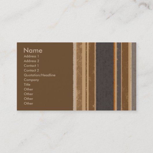 ココアストライプな名刺 名刺 (正面)