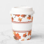 ココアストライプ紅葉とゴールデン製品のカスタマイズ 紙コップ (裏面)