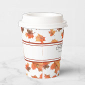 ココアストライプ紅葉とゴールデン製品のカスタマイズ 紙コップ (右)