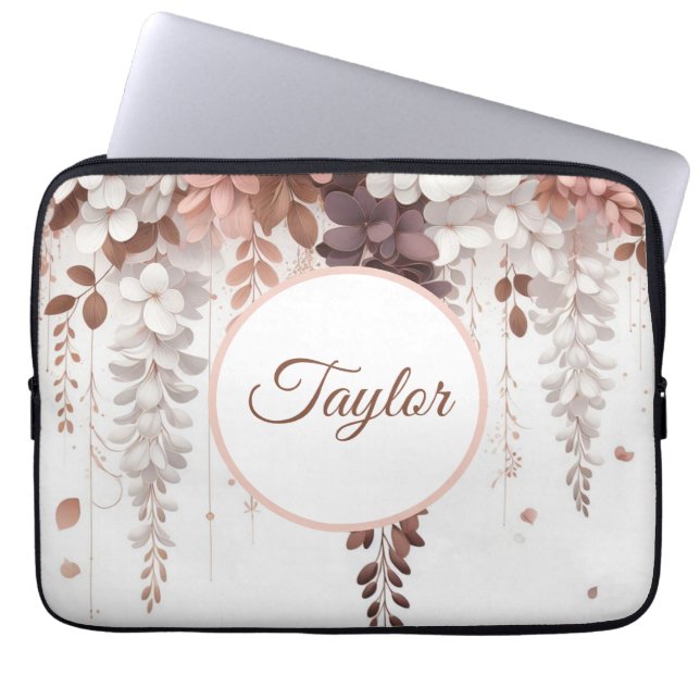 ココアバラ藤カスケード ラップトップスリーブ (正面)