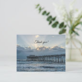 ココアビーチで太陽が雲を突き破る 感謝のポストカード ポストカード (スタンド正面)