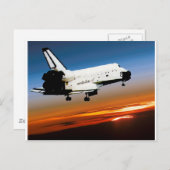 ココアビーチへのNASAのスペースシャトルの飛行 ポストカード (正面/裏面)