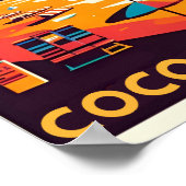 ココアビーチシティフロリダの海岸線贈り物 ポスター (角)