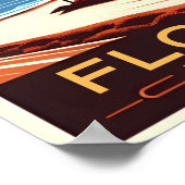 ココアビーチシティフロリダの海岸線贈り物 ポスター (角)