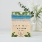 ココアビーチフロリダサンドトロピカルパーム離れズ ポストカード (スタンド正面)