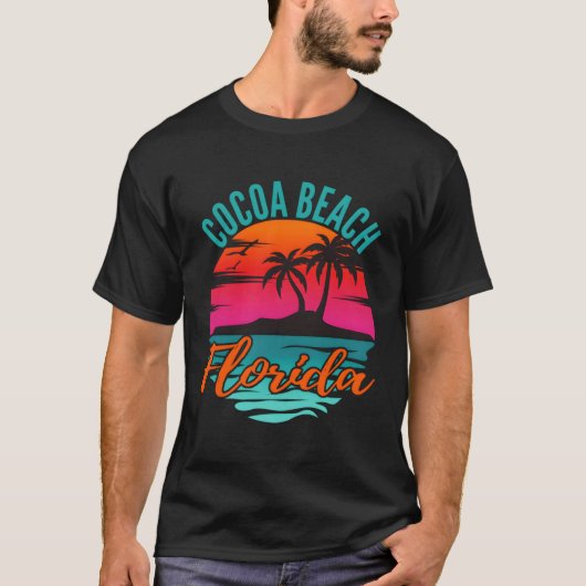 ココアビーチフロリダパームツリーアイランドK Tシャツ (正面)
