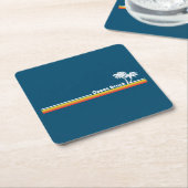 ココアビーチフロリダ スクエアペーパーコースター (アングル)