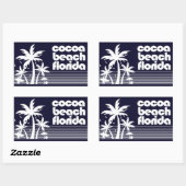 ココアビーチフロリダ 長方形シール (シート)