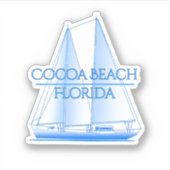 ココアビーチ沿岸航海のセーリングセーラー シール (正面)