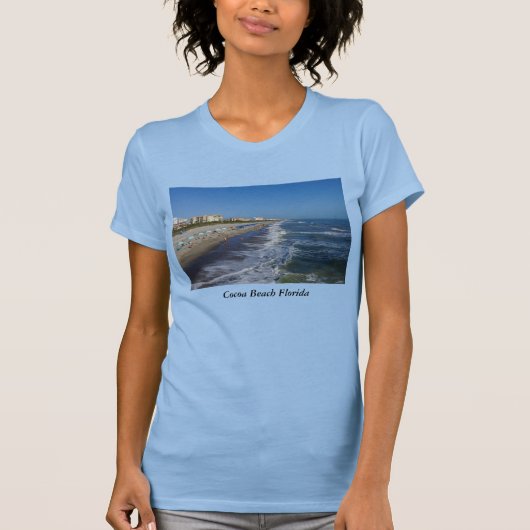 ココアビーチ海岸線Tシャツ Tシャツ (正面)