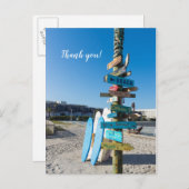 ココアビーチ ティキトーテム サンキュー ポストカード ポストカード (正面/裏面)