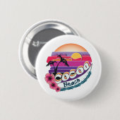 ココアビーチ 缶バッジ (正面&裏面)
