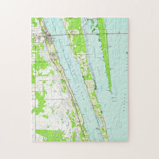 ココアフロリダ(1949年)のヴィンテージの地図 ジグソーパズル (縦)