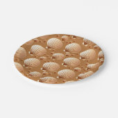 ココアブラウンのチョコレートとタンシーシェル ペーパープレート (アングル)