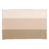 ココアブラウングラデーションストライプの 枕カバー (正面右)