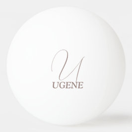 ココアブラウンモノグラムの 卓球ボール