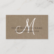 ココアブラウンリネンシンプルモノグラミニマルム