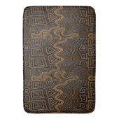 ココアブラウン幾何学的クバクロス バスマット (正面縦)