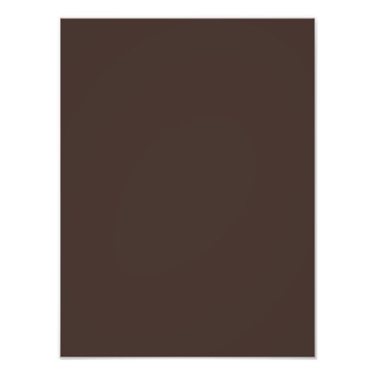 ココアブラウン無地のトレンドカラー背景 フォトプリント (正面)