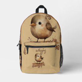 ココアプティよくはしゃぐアート プリントバックパック