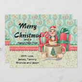 ココアペンギンのクリスマスの挨拶 シーズンカード (正面/裏面)