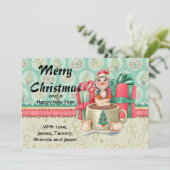 ココアペンギンのクリスマスの挨拶 シーズンカード (スタンド正面)