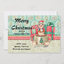 ココアペンギンのクリスマスの挨拶 シーズンカード