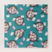 ココアマーシュマロ熱いチョコレートキャンディ冬 ジグソーパズル (縦)