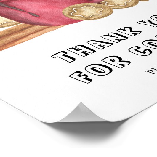 ココア付きジンジャーCookie – ありがとうござ来う ポスター (角)