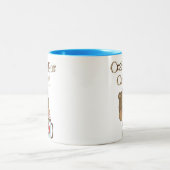 ココア休日の間熱狂するな男の子くま ツートーンマグカップ (中央)