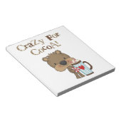 ココア休日の間熱狂するな男の子くま ノートパッド (アングル)