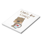 ココア休日の間熱狂するな男の子くま ノートパッド (回転)