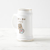 ココア休日の間熱狂するな男の子くま ビールジョッキ (正面左)