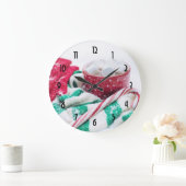 ココア及びキャンディ・ケーンのクリスマス ラージ壁時計 (ホーム)