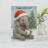 ココア好きの象との楽しいひととき 招待状 (スタンド正面)