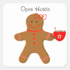 ココア封筒用シール付きジンジャーブレッド スクエアシール